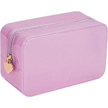 RSRSLEII Stardust Twinkle Jelly Travel Makeup & Toiletry Bag01Pink