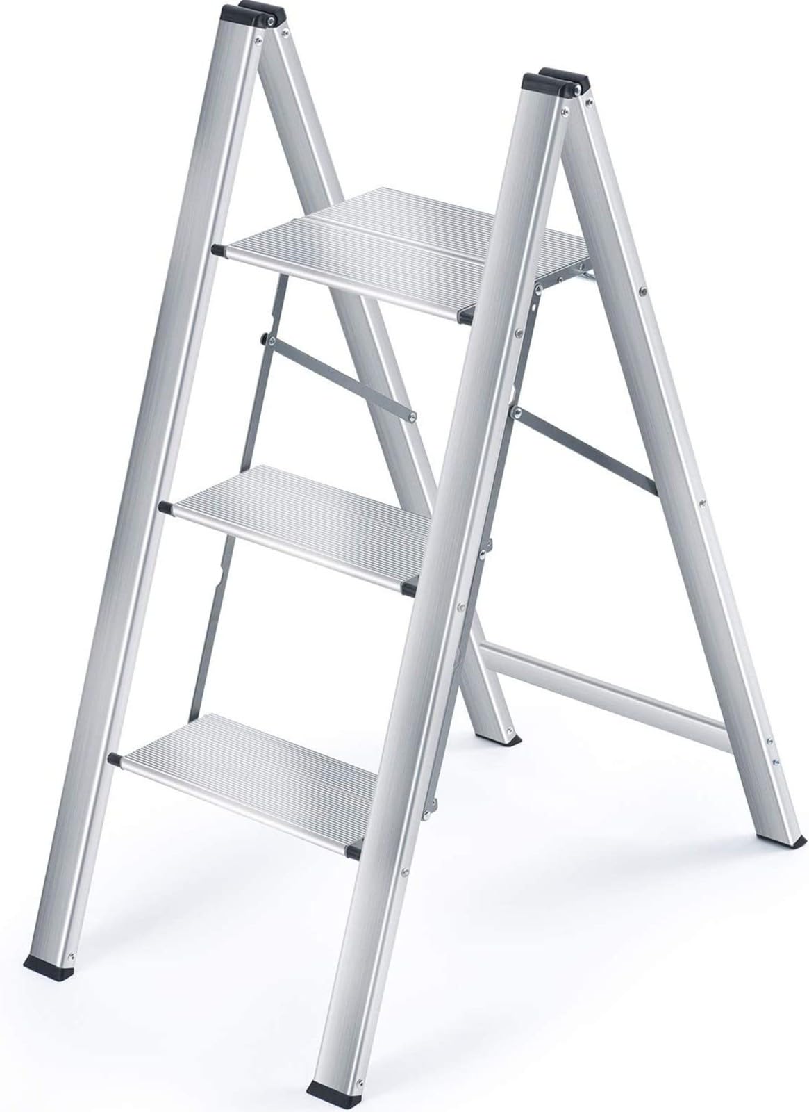 step stool ladder Step Ladder Stool Folding Stools for Adults Anti-Slip Sturdy and Wide Pedal 330Lbs Stepladder M(3step)