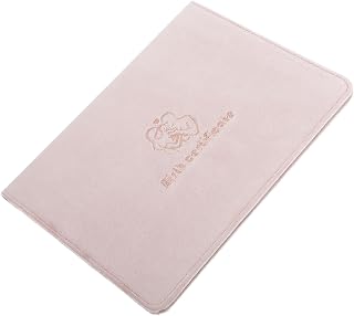 Birth Certificate Organizer Sleeve Artificial Leather Protector for Important Documents Stylish Birth Certificate Cover Warm Pink Convenient and Reliable Document Storage