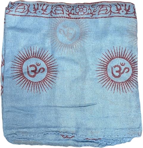 Yak & Yeti womens Om Mantra Scarf (Blue) Yak & Yeti womens Om Mantra Scarf (Blue)