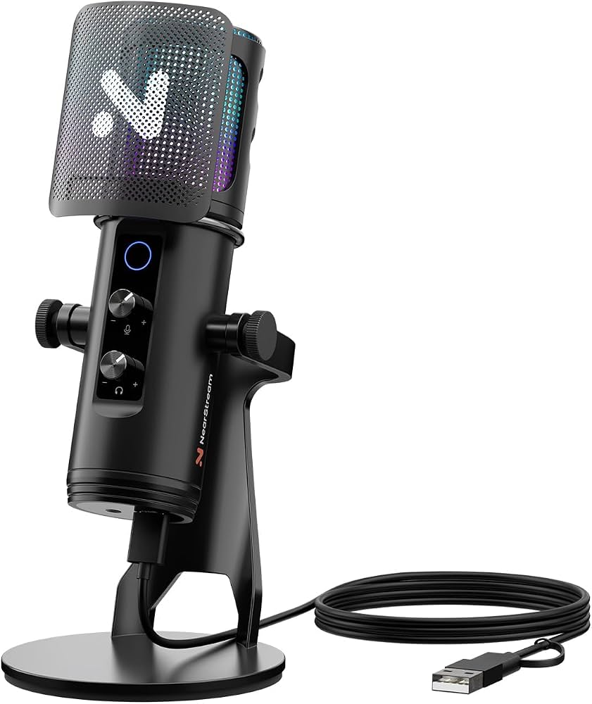 Amazon.co.jp: NearStream AM35U コンデンサーマイク スタンド付き usb
