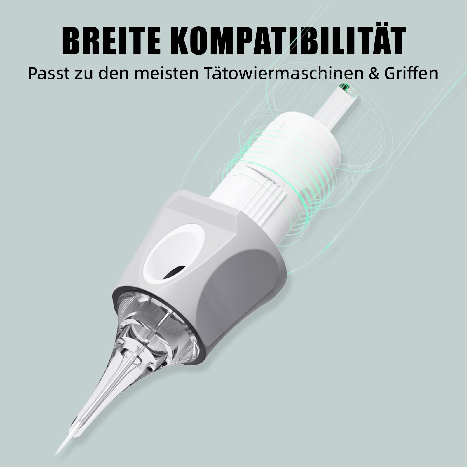 Dragonhawk Tattoo Nadeln 1007RL, 50 Stück Round Liner Präzise Rund Liner | Extra Glatte Gleitfähigkeit, Präzise Rundlinien, Membran-Design, Minimale Vibration Universell Tattoo Maschine