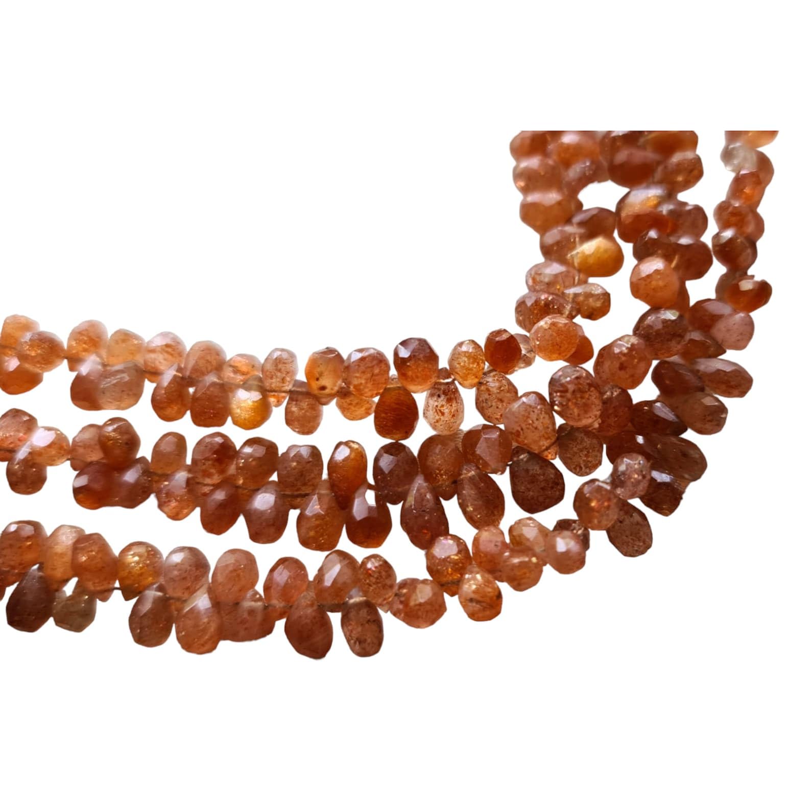 Larmes de pierre de soleil naturelle DGA14, cadeau créatif pour fabriquer ses bijoux
