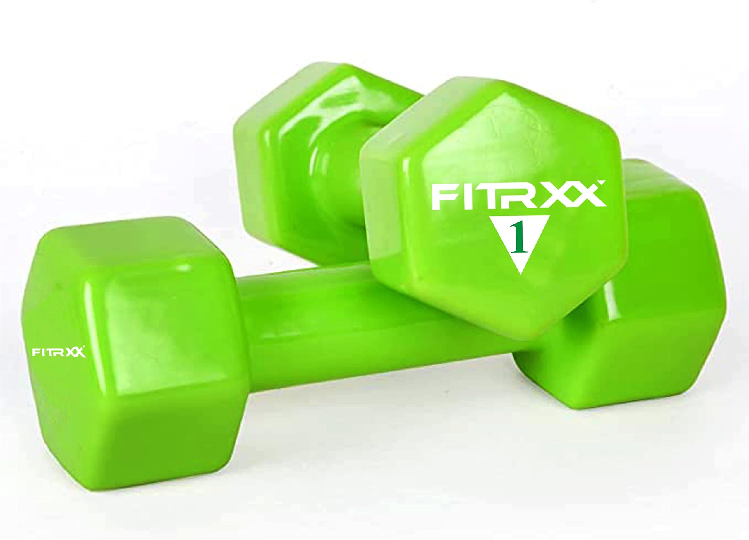 Vinyl Dumbbells 1 kg Pair | Men and Women | Non-Slippery Dumbbell for Home and Gym | Full Body Workout |