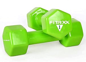 دامبل من الفينيل بوزن 1 كجم و2 كجم و3 كجم و4 كجم و5 كجم للرجال والنساء، دامبل غير قابل للانزلاق للمنزل والجيم لتمرين الجسم بالكامل من قطعتين من فيتركس