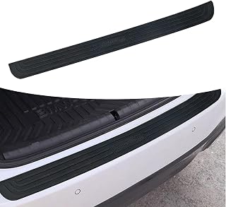 QODOLSI Pack-1 Car Rear Bumper Protector, 35In x 2.75In Door Sill Protector Strip, PVC Bumper Anti -Collision Strip, Suitable for Most Cars Trunk Door Entry Guards (Black #Sport)