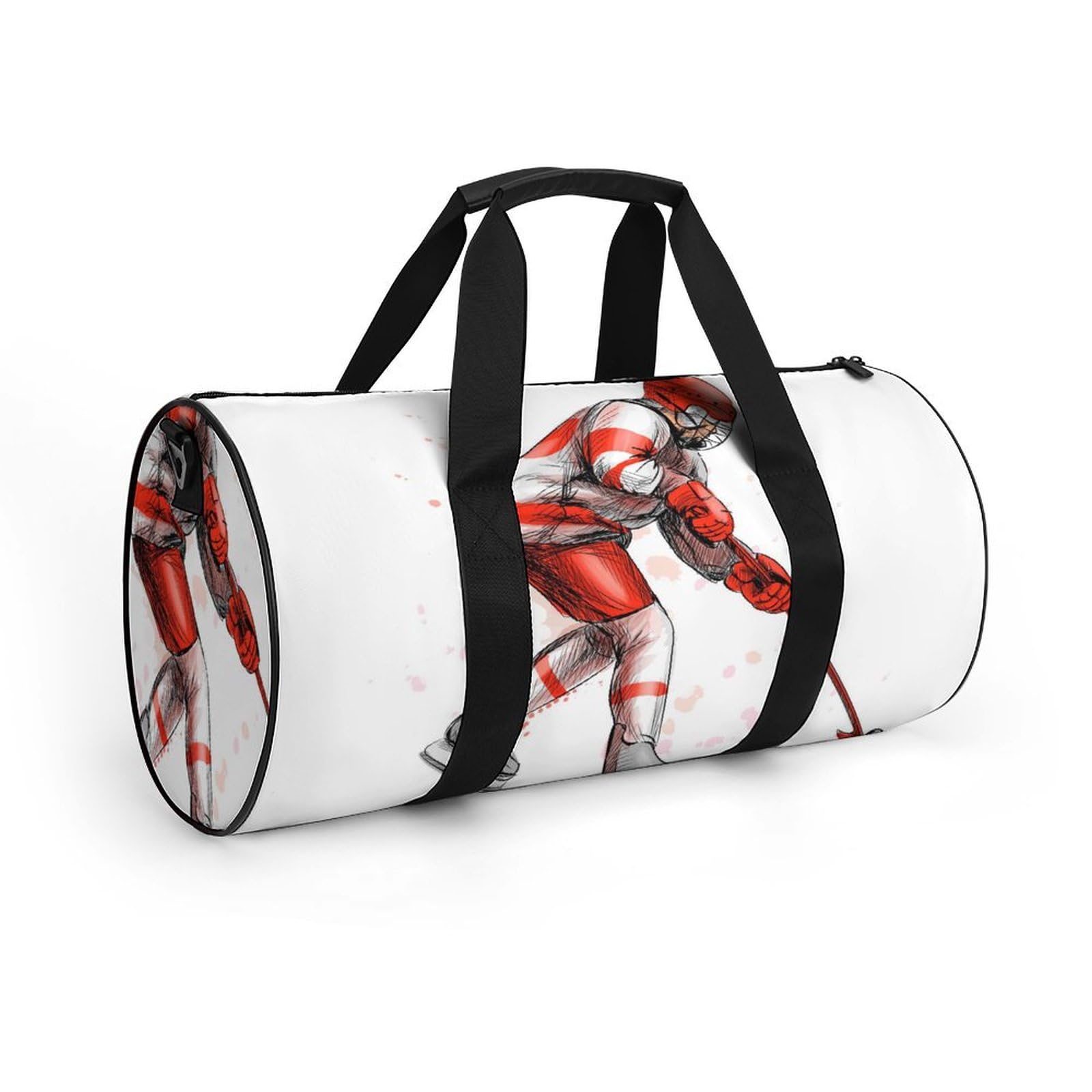 Joueur De Hockey sur Glace Sac De Sport Gym Sac De Voyage Sac Week-End Duffel Bag pour Camping Randonnée Voyage 45x23x23cm
