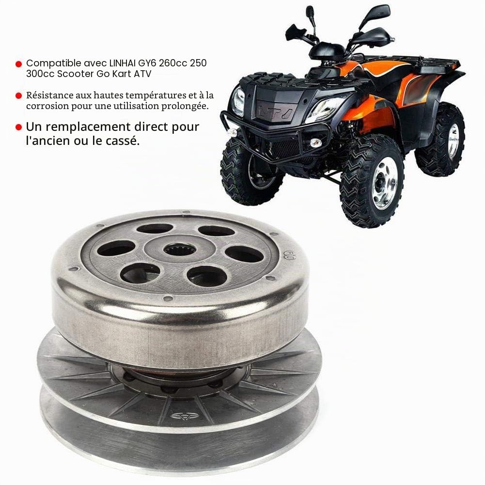 Driven Pulley Rear Assembly Compatible With Linhai Scooter Go Kart Atv 16T Spline