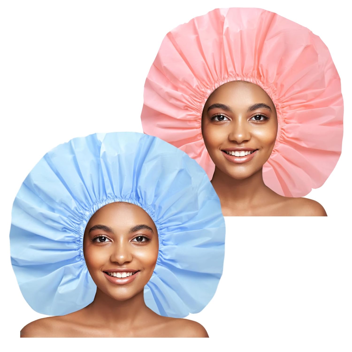 Jumbo Size Shower Cap - Waterproof & Reusable for Long Hair