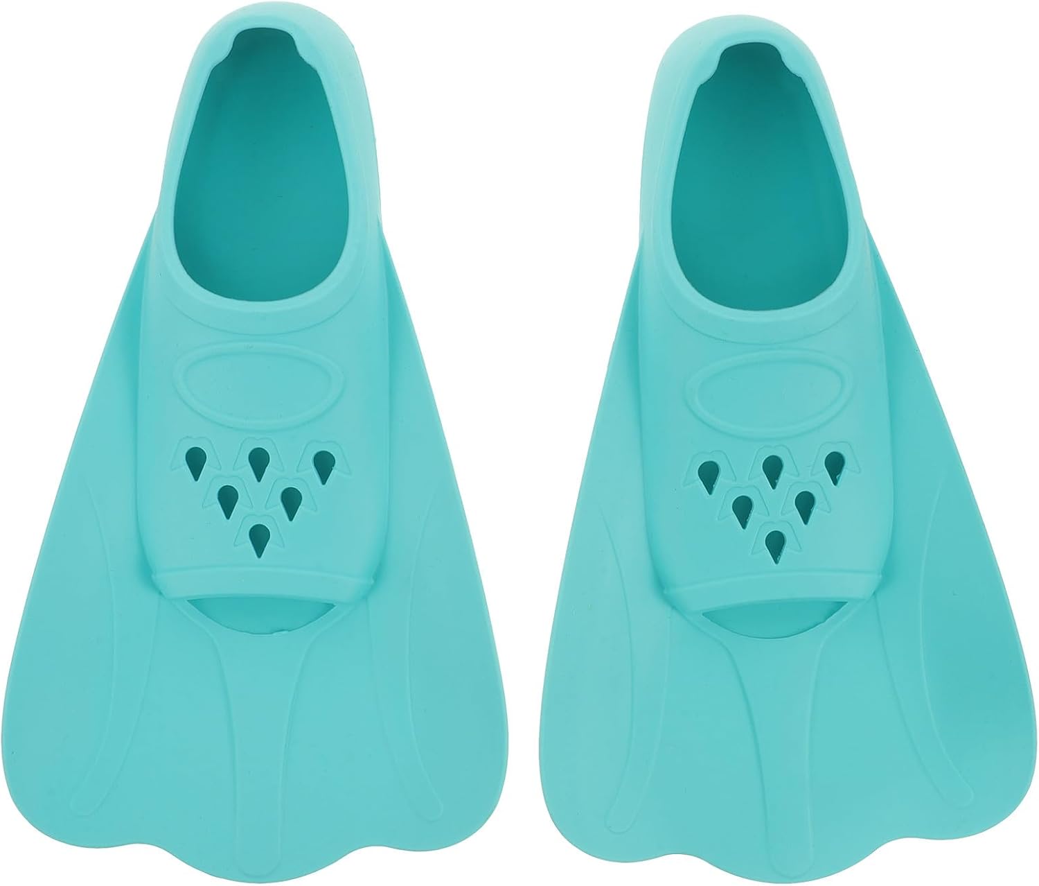 Swimming Fins Training Flippers Short Silicone Swim Shoes for Adults, Green Xs27-29, Professional Snorkel and Diving Fins for Pool and Open Water