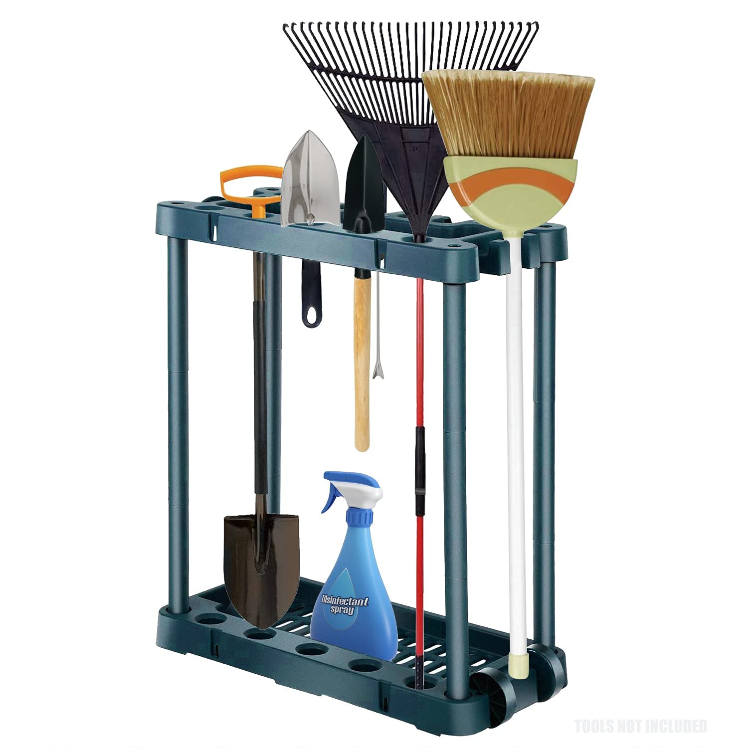 Buy Garden Tool Organizer Rolling Garden Tool Storage Rack Tower with 2 Wheels Garden Tool