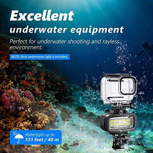 Seafrogs Waterproof Up To 131Ft/40M Underwater 20 Led 700Lm Flash Dimmable Fill Night Light With 3 Color Filter(White, Orange, Purple) For Gopro Hero Action Camera And All Dslr Cameras #TOP2