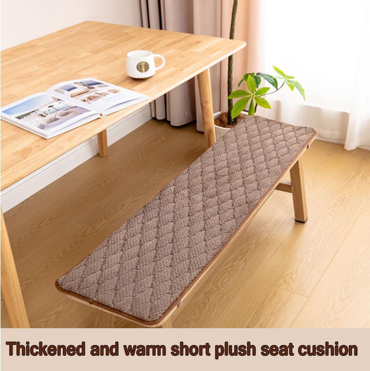 Bench Cushions for Indoor/outdoo Furniture 48/40/60 x 11/13/15/17 inch Rectangular Non Slip Bench Cushion pad for Deck Chair Swings Bench Cushion(Sky Blue,15x70inch)