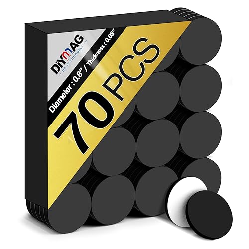 Miniatura 46 de DIYMAG Cuadrados magnéticos adhesivos, cinta magnética adhesiva flexible (cada uno de 0.787 x 0.787 x 0.079 in), hojas magnéticas con adhesivos
