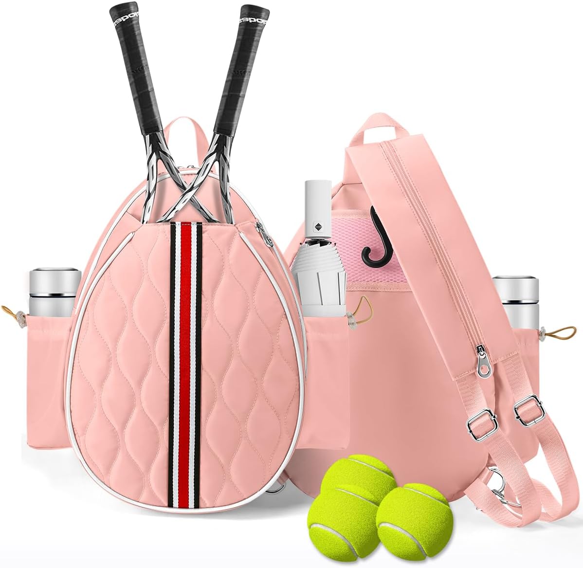 Tennis Bags Holds 2 Rackets for Women & Men, Tennis Backpack Crossbody & Shoulder Racket Bag, Insulated Pocket, Pickleball Bags for Women, Men and Youth