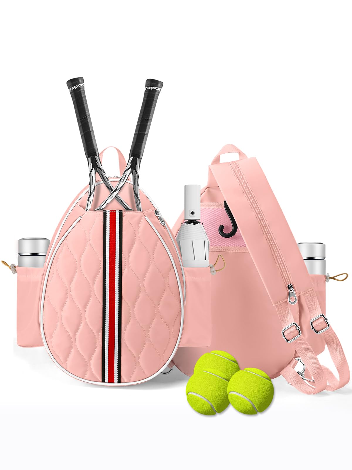 Tennis Bags Holds 2 Rackets for Women & Men, Tennis Backpack Crossbody & Shoulder Racket Bag, Insulated Pocket, Pickleball Bags for Women, Men and Youth