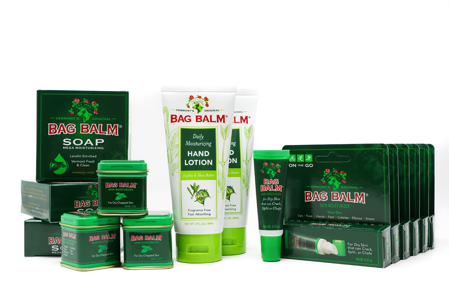 Bag Balm Vermont's Original Family Bundle for Dry and