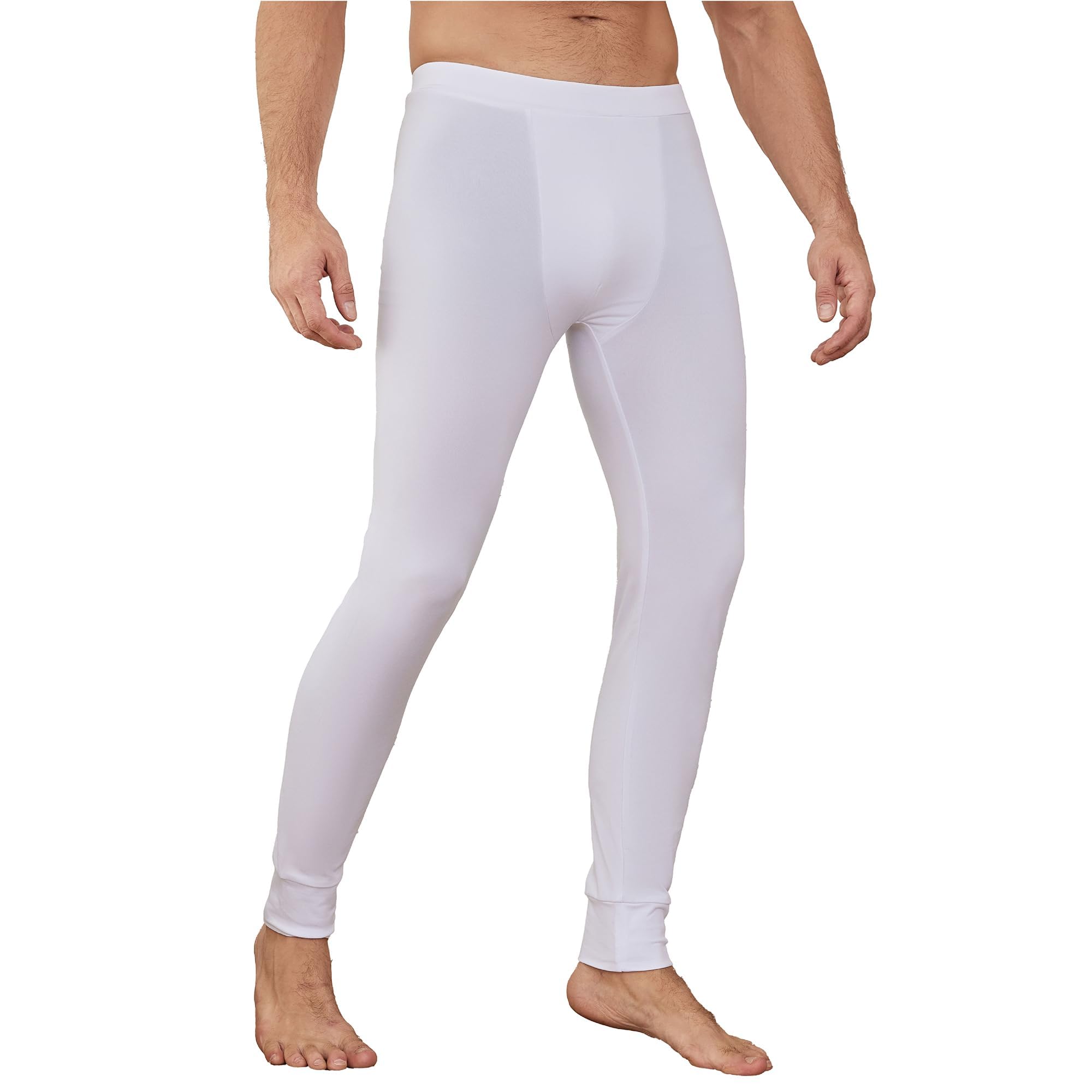The Essentials Wardrobe Mens TEW Thermal Long John - White - Small