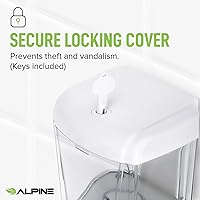 Vista 7 de Alpine Industries Alpine Industries - Desinfectante automático de manos de gel transparente de 23.7 fl oz, resistente comercial, color blanco