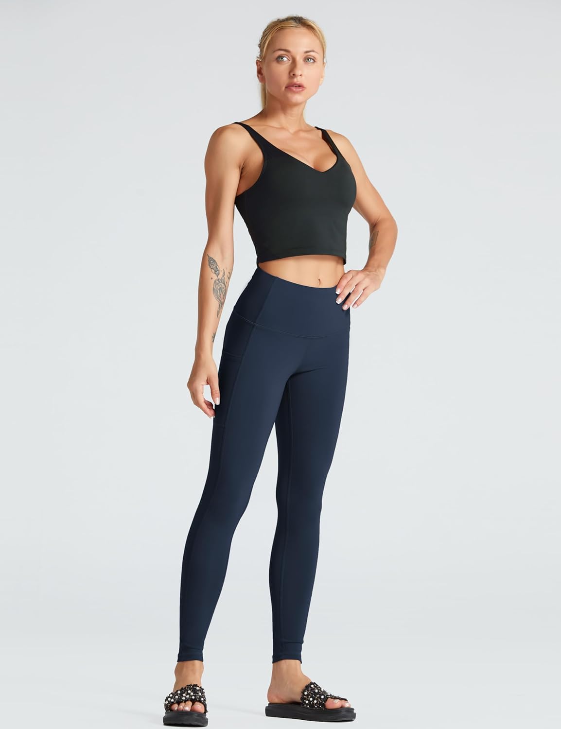 THE GYM PEOPLE Women's High Waist Yoga Pants Soft Tummy Control Athletic Workout Leggings with Deep Pockets - Image 5