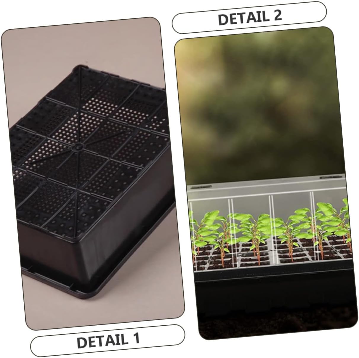 1 Set Reusable Plastic Plant Tray with Humidity Dome Nursery Starter Tray for Seedling Germination for Gardening for Flowers Fruits and Vegetables
