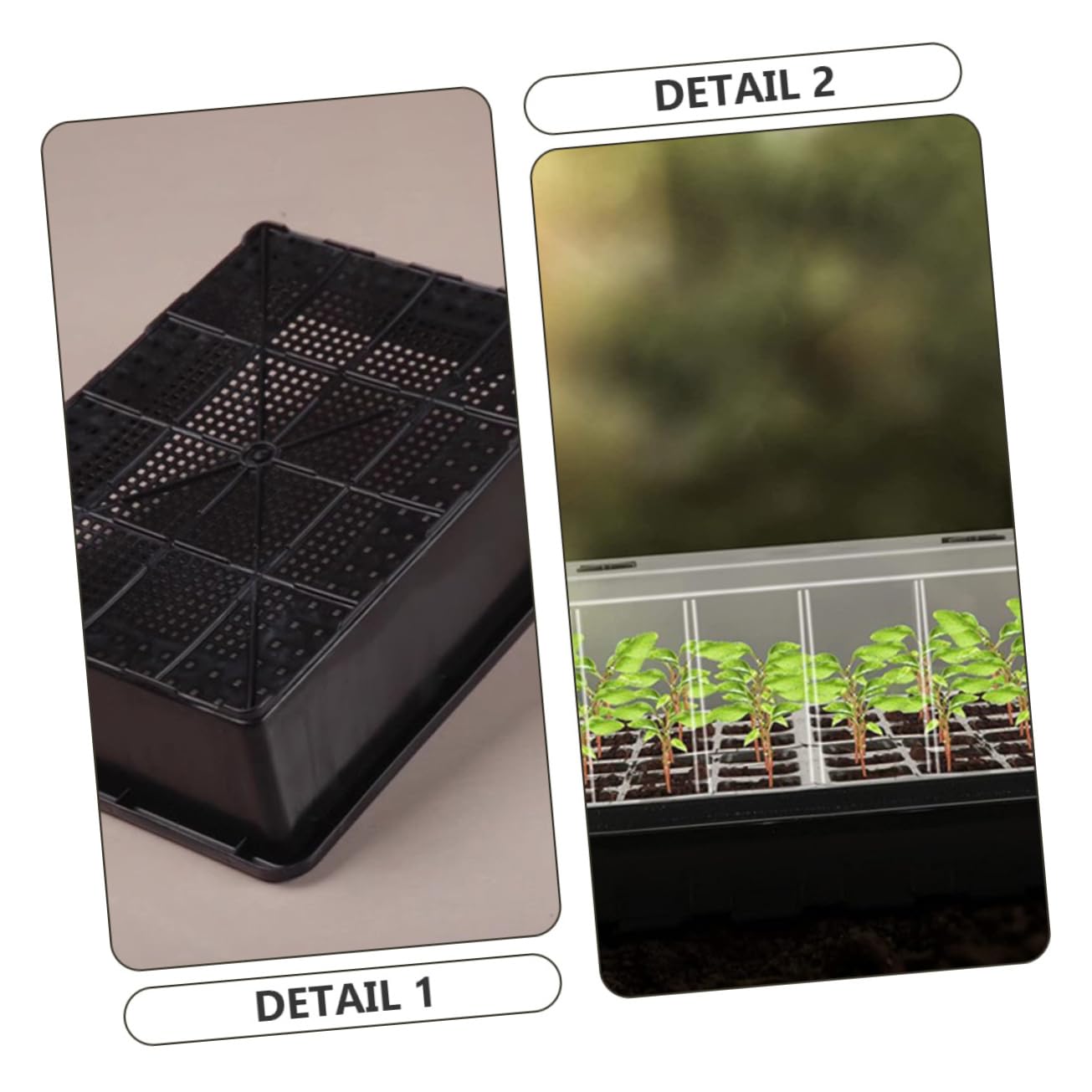Vassoi per Piantine in Plastica Resistente Vassoi Stella per Germinazione con Cupola per umidità Contenitori per Piante da Giardino