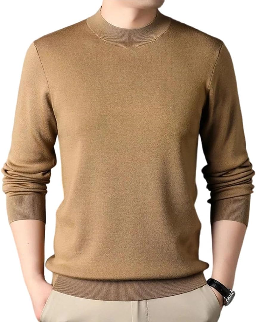 Men's Wool Crew Tee - Breathable Knitted | Spring Fall