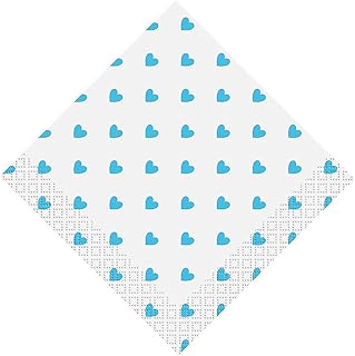 Fun Express - Blue Heart Bev Nap for Baby - Party Supplies - Licensed Tableware - Licensed Napkins - Baby - 16 Pieces