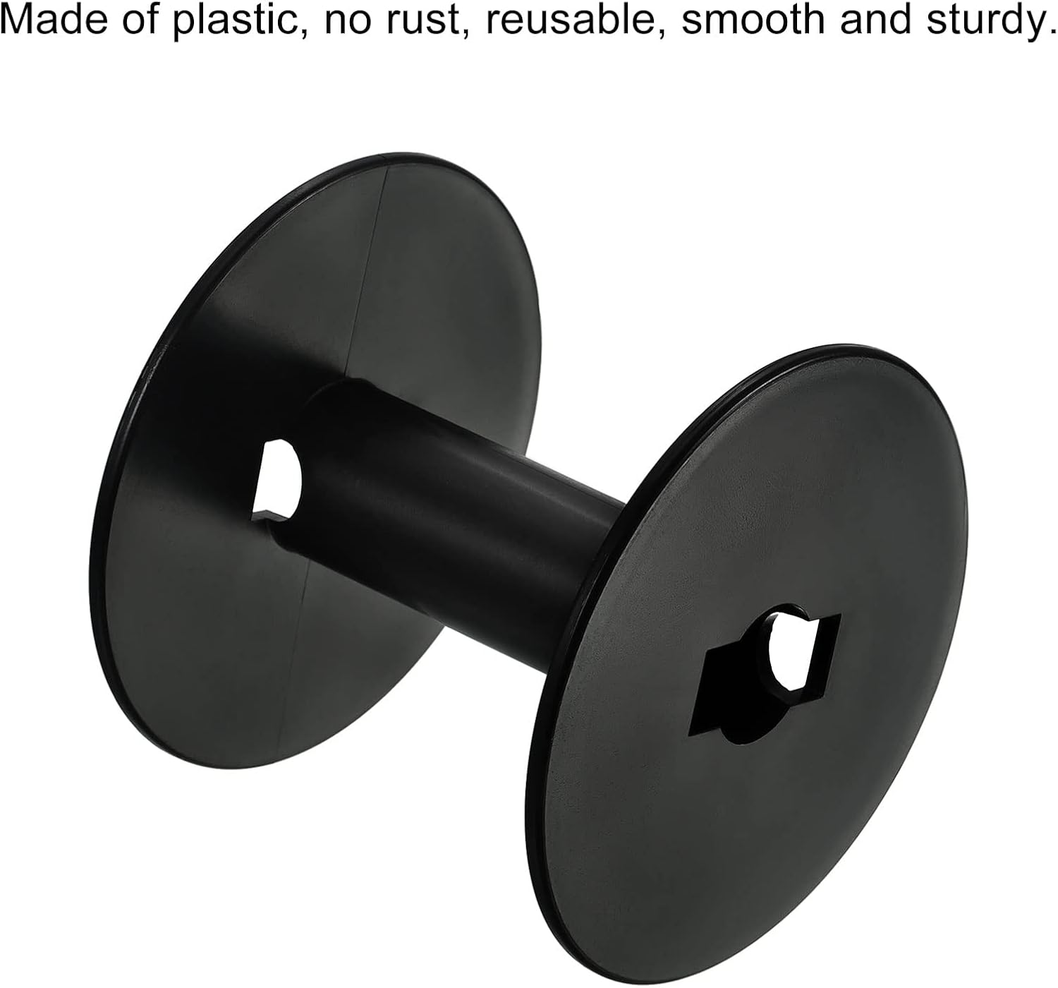 PATIKIL 3.5 Inch Empty Spool, 10 Pack Plastic Ribbon Spools Wire Weaving Bobbins Empty Thread Chain Tape for Embroidery Thread Yarn Ribbon Crafts Sewing, Black