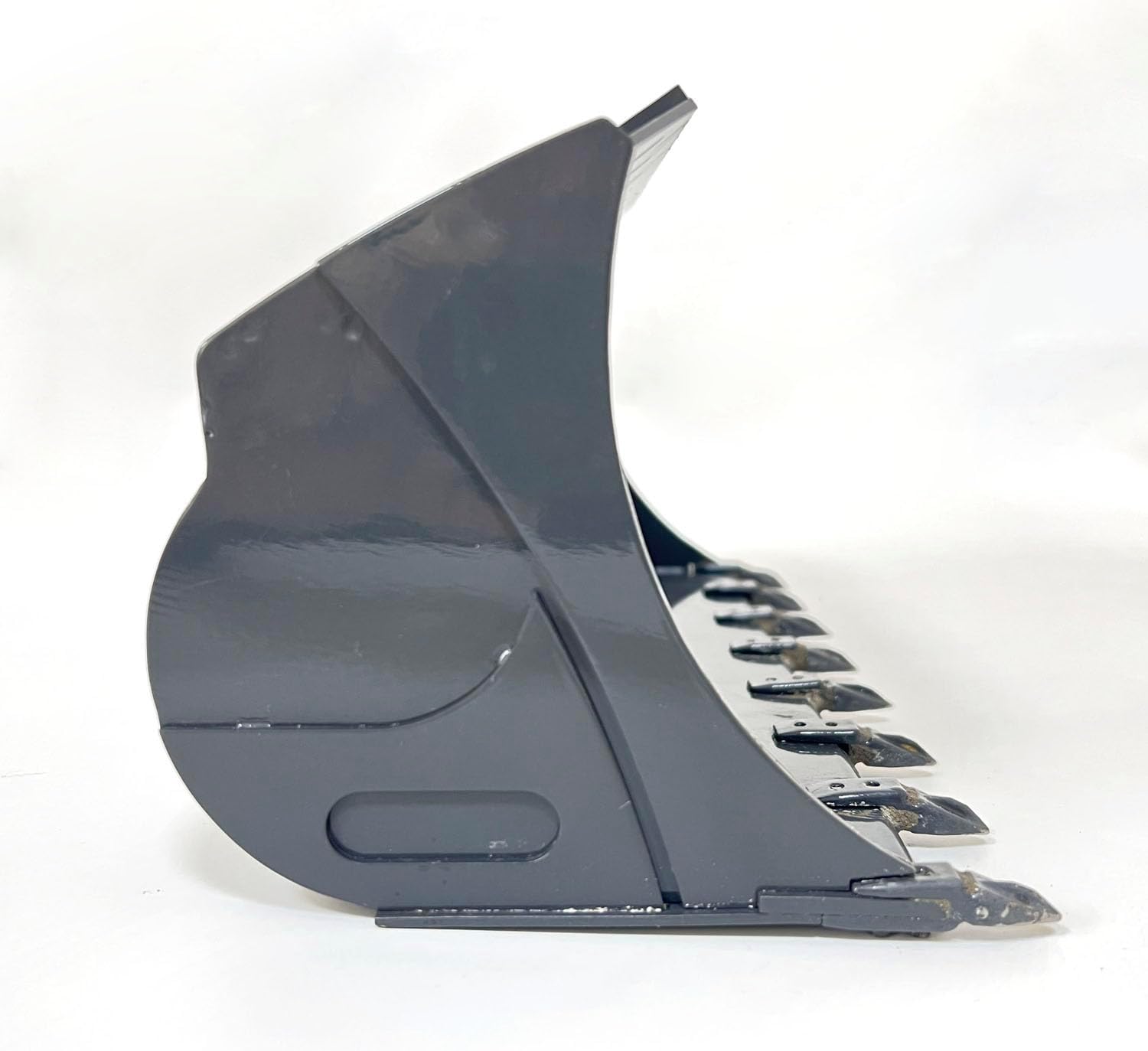 1/14 Metal Rock Bucket for XDRC RC Hydraulic Loader 580 Model RC Construction Vehicle Model Rock Bucket Attachments Gray
