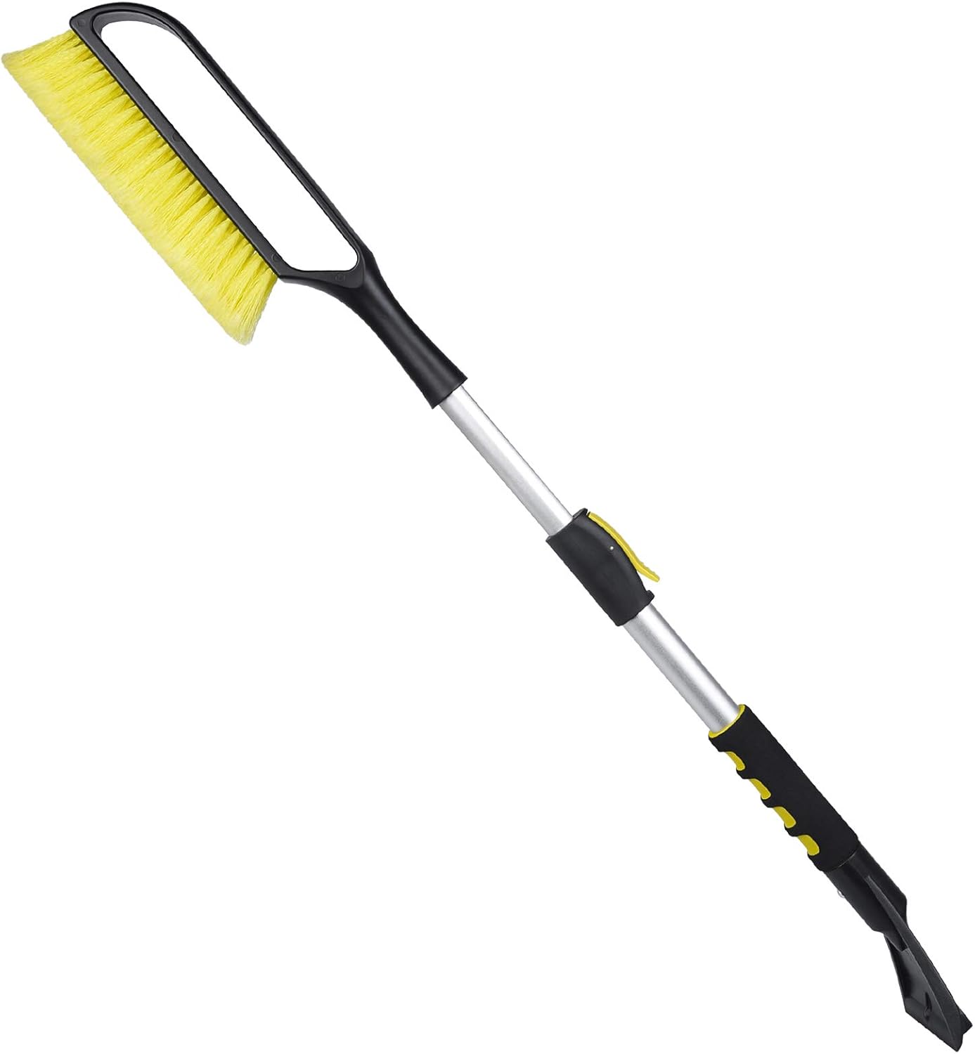 LOFTEK Snow Brush and Ice Scraper for car - 30.5" to 39" Extendable, Durable, Anti-Scratch Tool Car Windshield Brush with Foam Grip for Removing Snow and Ice from The Windshield of The Car Easily