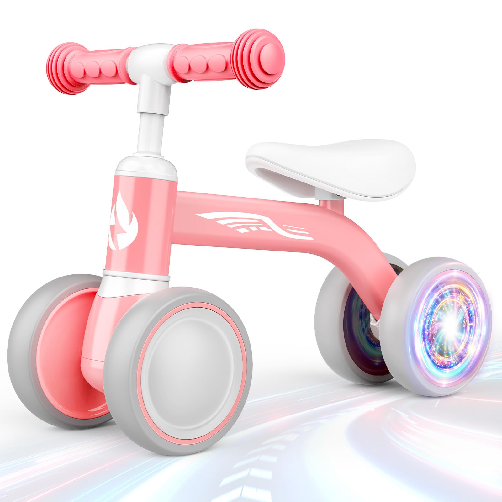 HappyGoLucky Bicicletta Bambini 1 2 Anni, Ruote Colorate, Ultra Leggero, Bicicletta Senza Pedali Giochi Bambina Bambino 1 2 Anni, Balance Bike Regalo Bambino 1 Anno, Primo Regalo di Compleanno