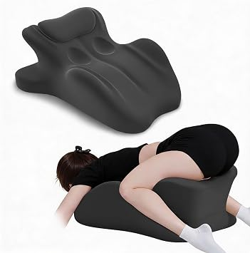Ergonomic 27 Pillow for Couples, High-Density Wedge Support Pillow for Sweet Spot & Pelvic Lift, Memory Foam Positioner for Intimacy, Sturdy Bed Wedge Pillows for Reading & PostureBlack