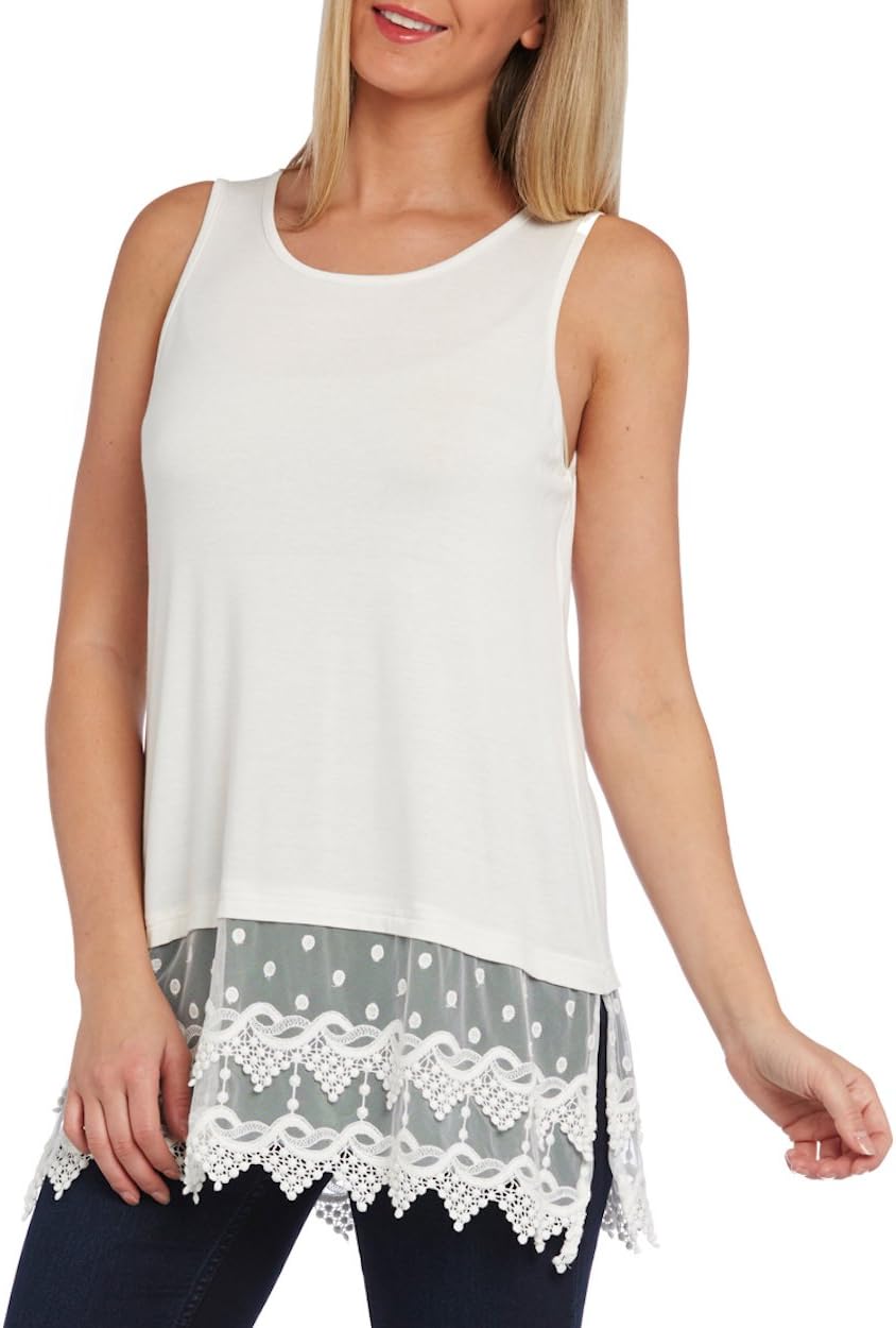 Kaktus Women's Lace Camisole and Shirt Extender - Plus