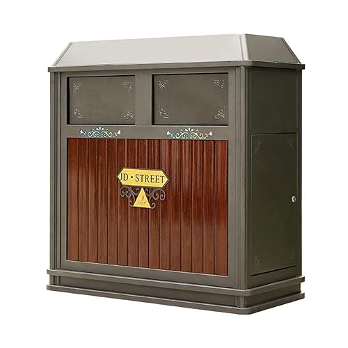 ARZARF Bote de basura para exteriores e interiores botes de basura para clasificar al aire libre con boca de rebote botes de basura rectangulares de