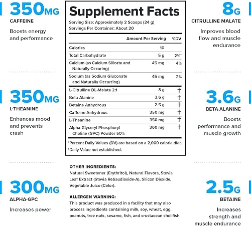 Vista 72 de LEGION - Bebida preentrenamiento de óxido nítrico natural para aumentar la energía, sin creatina, endulzada naturalmente, beta alanina, citrulina
