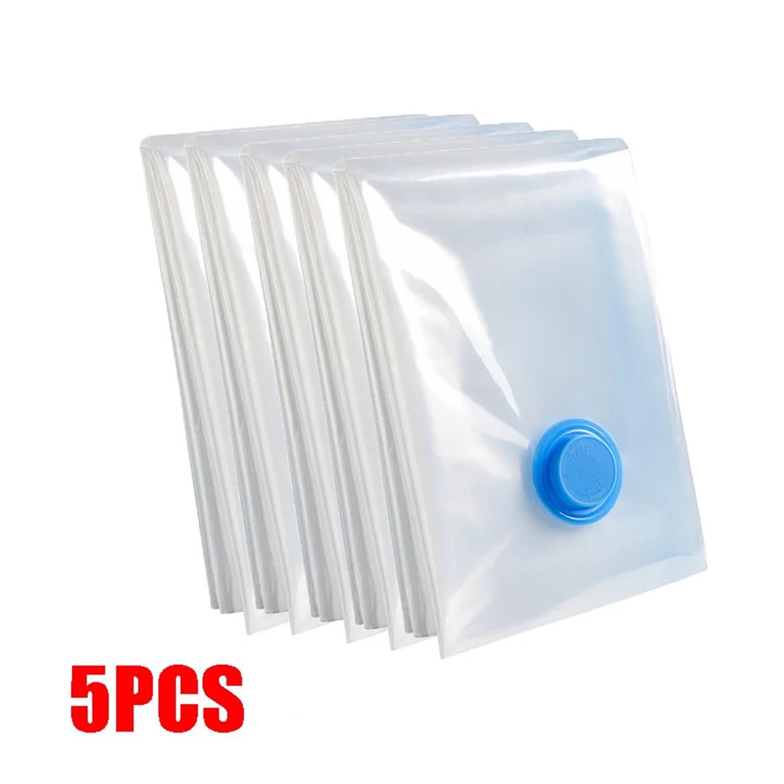 Bolsas de almacenamiento al vacío for ropa y cama, con cierre hermético que ahorra espacio, plegables comprimidas(Only 5 Pack,L 60x80cm)