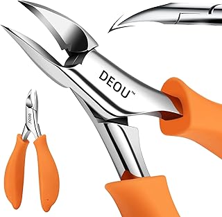DEOU Podiatrist Toenail Clippers Ingrown Toenail Tools for Thick Nails and Inlaid Nails,Manicure and Pedicure Clippers,Heavy Duty Nail Clippers, Pedicure Tools (Orange)