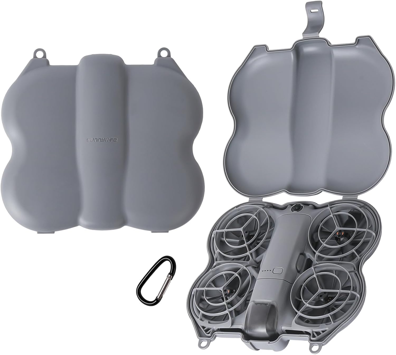 Neo 2 Carrying Case, Portable Travel Case Protective Compact Storage Bag for DJI Neo 2 Drone Accessories (Grey)