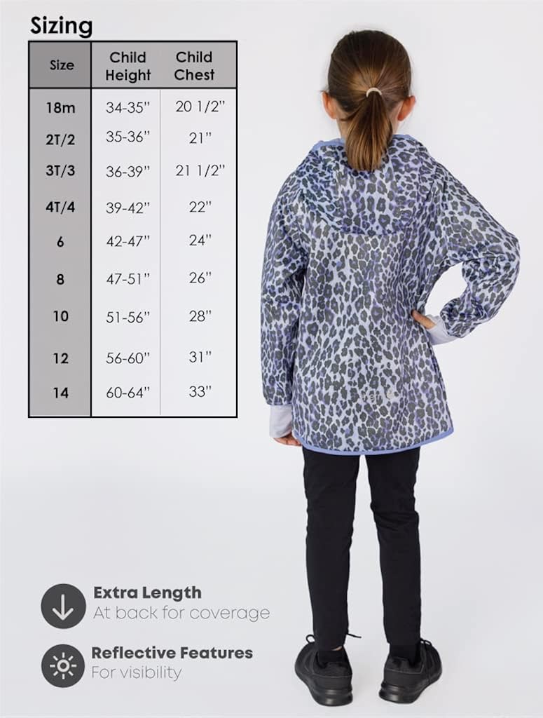 Therm Girls Rain Jacket, Ultra-Soft Kids Raincoat - Waterproof Fleece Lined Coat: Clothing, Shoes & Jewelry