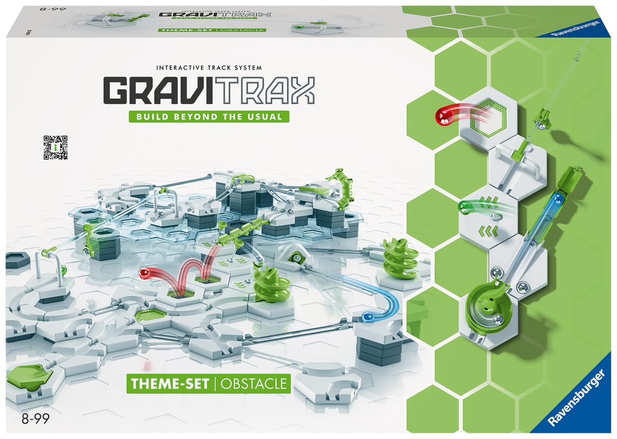 Ravensburger - Gravitrax Theme Set Obstacle, Stem, Circuito de canicas con obstáculos, Construcción, Juego Educativo, Juego para niños, 8+ Años