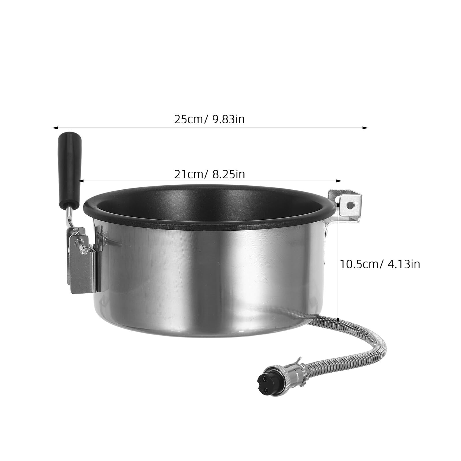 Pentola Sostitutiva per Macchina per Popcorn da 8 Oz in Acciaio Inossidabile Antiaderente Riscaldamento Uniforme, per Serate Cinema e Feste