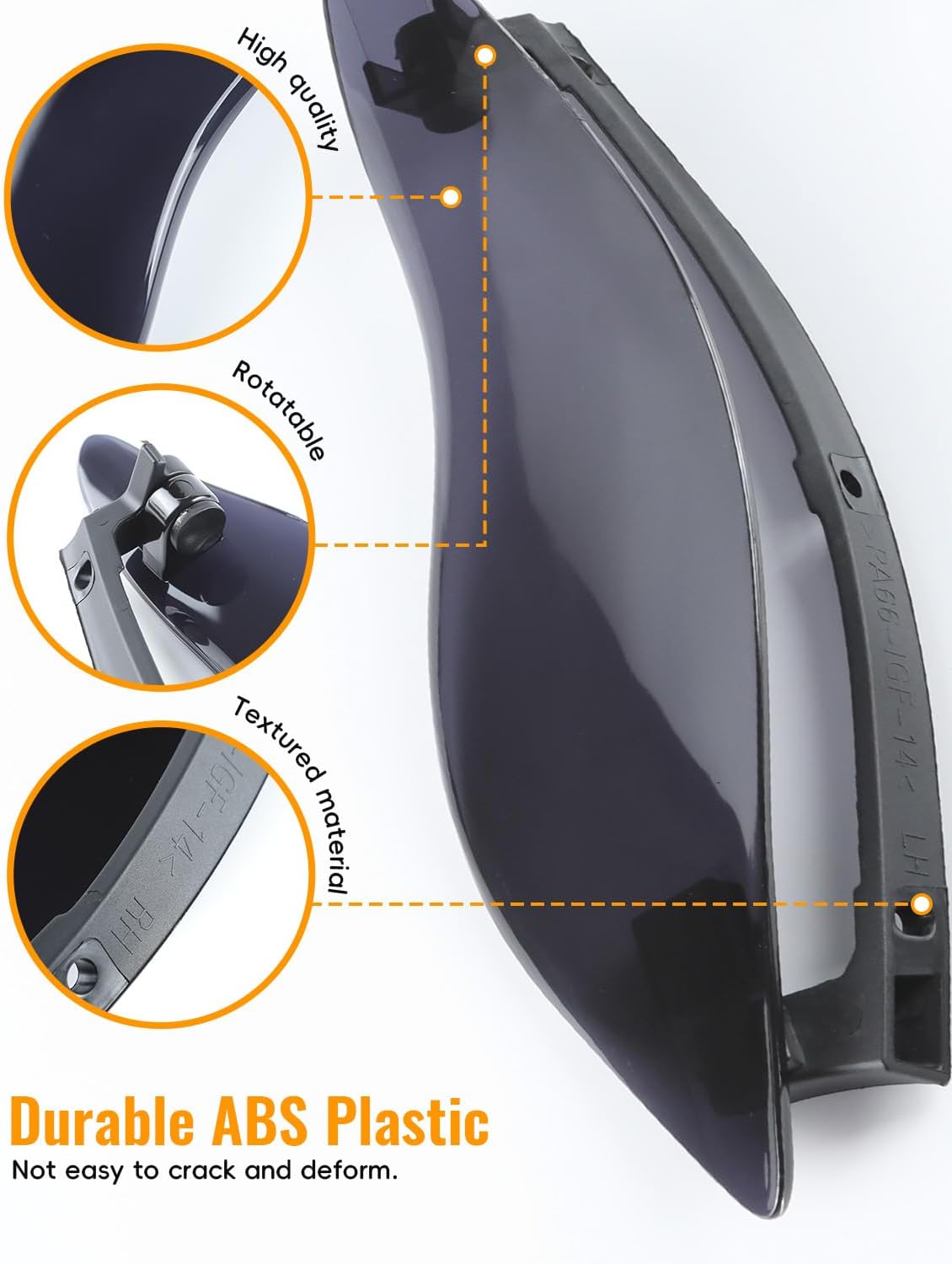 Adjustable Air Deflectors for Street Glide, Side Wings Windshield Wind Deflectors Fairing for Harley Electra Glide Street Glide Tri Glide Ultra Limited 2014-2024 Accessories