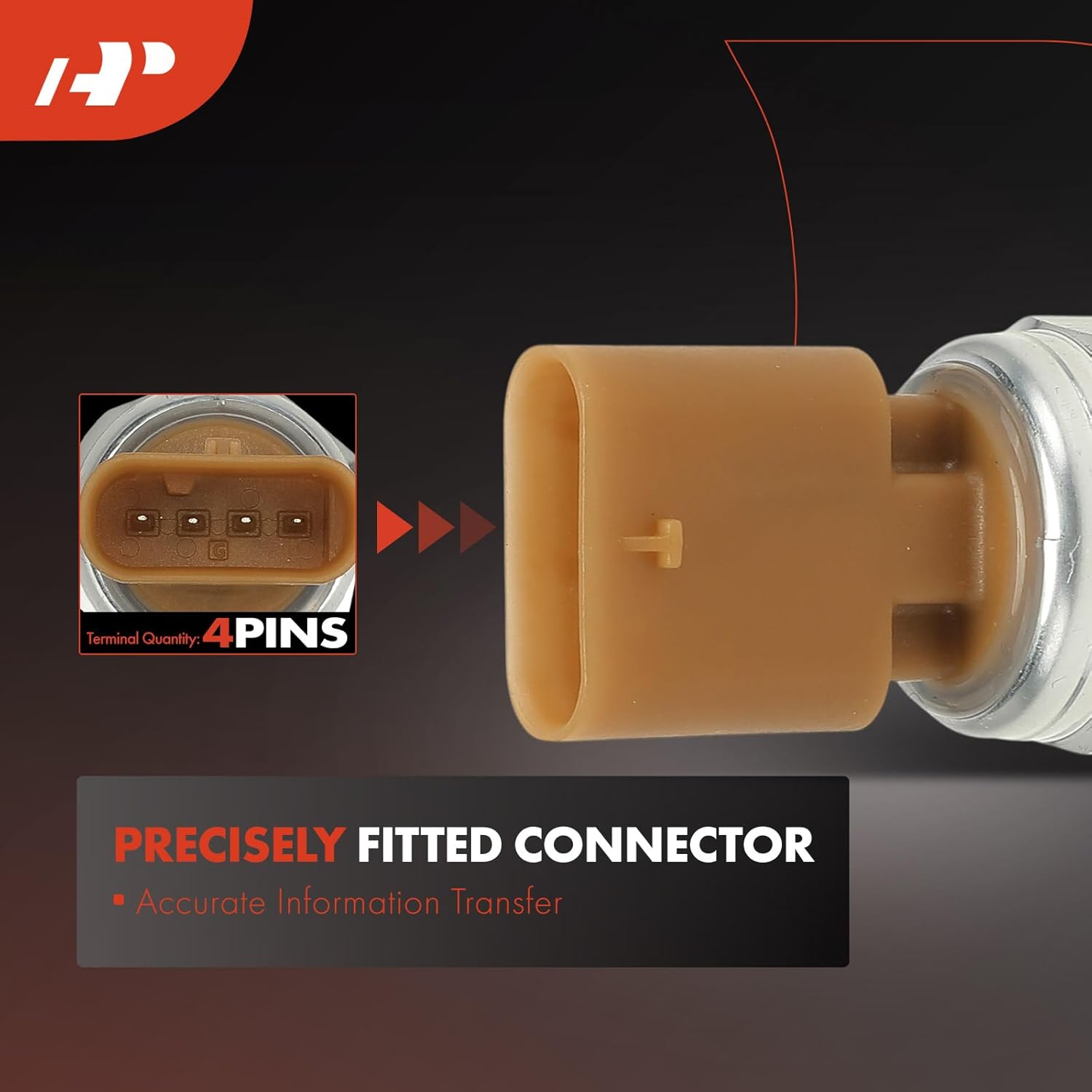 A-Premium Air Conditioner Pressure Sensor [4 Pins] Compatible with Tesla Model 3 2017-2022, Model X 2017-2022, Model Y 2020-2022