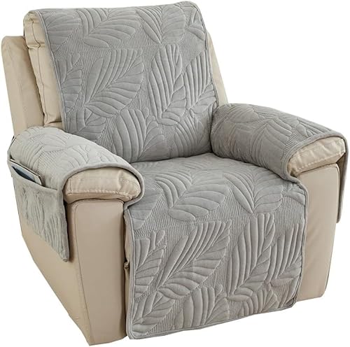 Funda de Sillón Relax Relax Acolchada Antideslizante, Cubre sillón relajable de sujeción Blancas, Manta Protectora para sofá de 1 Plaza (Color : 40@)