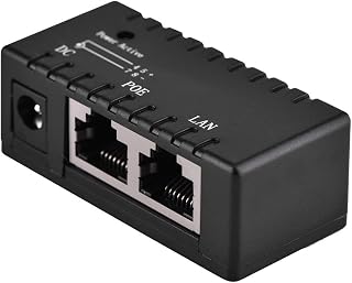 POE Splitter Adapter, POE Injector Power Over Ethernet Injector Adapter For LAN Network(Black)