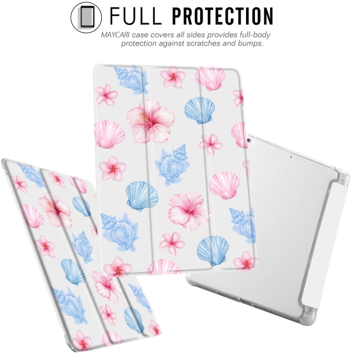 Beach Flower Shell Conch Case for iPad mini 7 A17/mini 6 image 2