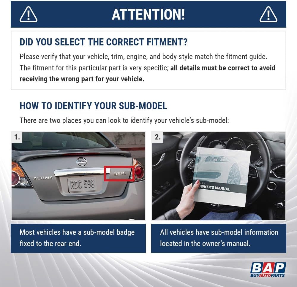 AC Compressor & A/C Kit For Nissan Altima 2.5SL 2.5SV 2013 2014 2015 2016 2017 - DOES NOT FIT 2.5S, 2.5SR OR V6! - BuyAutoParts 61-93601RK New