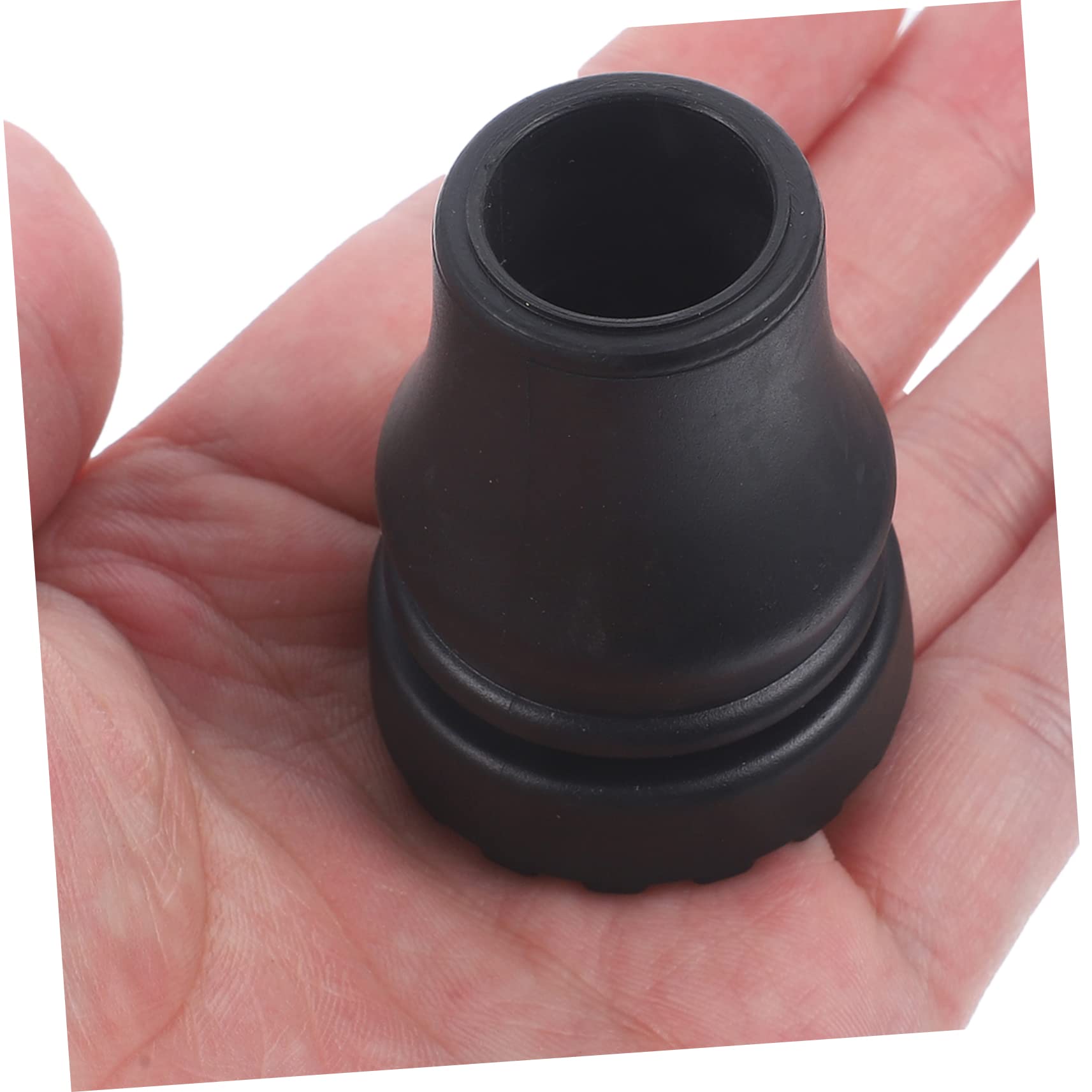 Rutschfeste Krückenfußspitzen mit Stabilisierender Dämpfung aus Pvc 4 Stück und Schwarzer Gummibeschichtung für Gehstock und Trekkingstock für Ältere Menschen