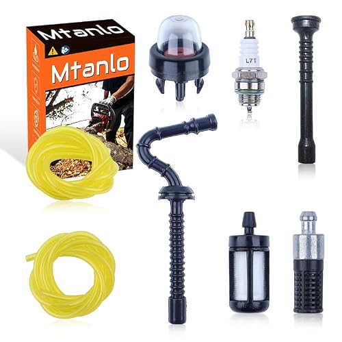 Mtanlo Fuel Oil Filter Primer Bulb for Stihl MS192 MS192T MS192TC Gas Chainsaws 188-512, Fuel Filter, Fuel Line, Oil Filter, Oil Line, Fuel Hose, Primer Bulb, Spark Plug